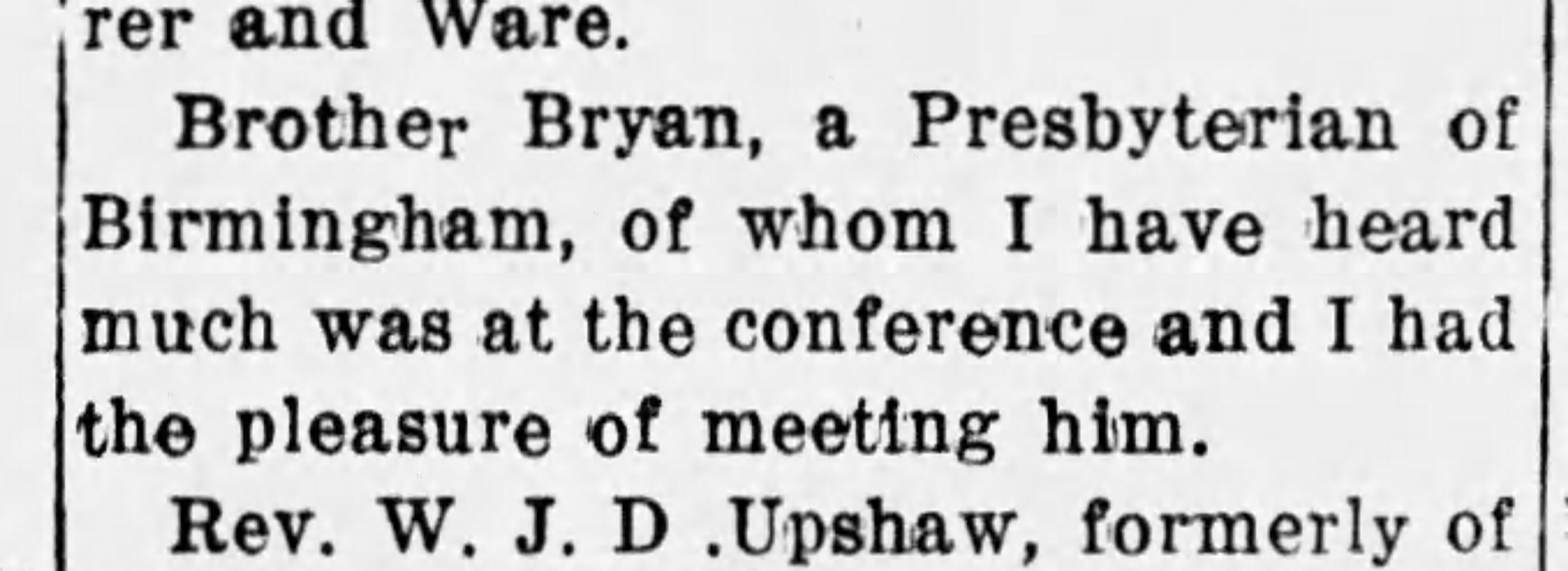 Encounter with Bryan at Conference